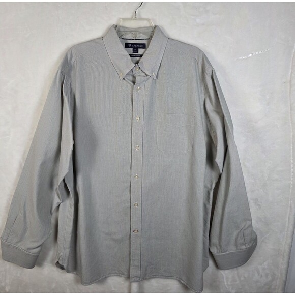 Daniel Cremieux XL Grey Striped Supima Cotton Long Sleeve Shirt - Picture 3 of 8
